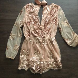 Boutique Gold Sequence romper